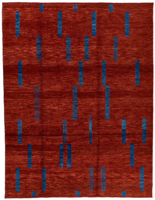 9x12 Red and Black Turkish Tribal Rug