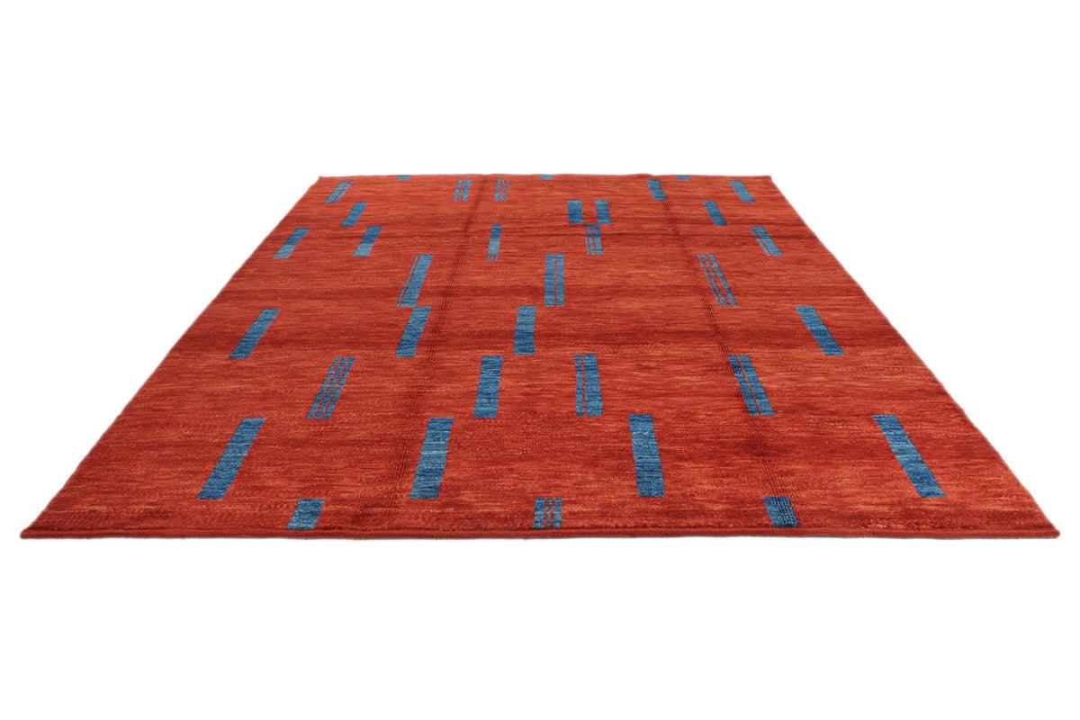 9x12 Red and Black Turkish Tribal Rug