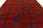 9x12 Red and Black Turkish Tribal Rug