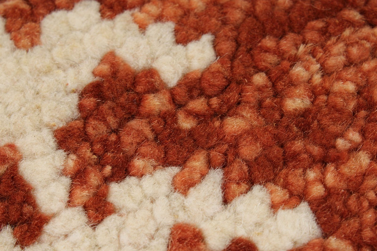 9x12 Rust and Ivory Turkish Tribal Rug