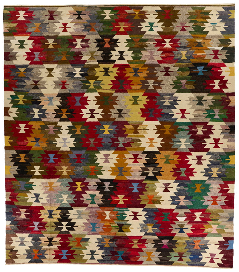 12x15 Multicolor Turkish Tribal Rug