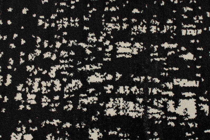 9x12 Black and Ivory Modern Contemporary Rug