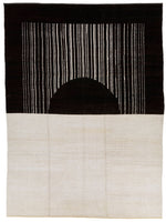9x13 Black and Beige Modern Contemporary Rug