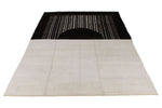 9x13 Black and Beige Modern Contemporary Rug