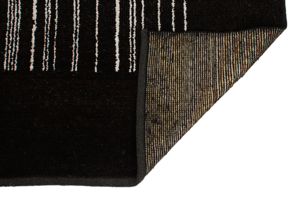 9x13 Black and Beige Modern Contemporary Rug