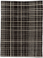 9x12 Black and Beige Modern Contemporary Rug
