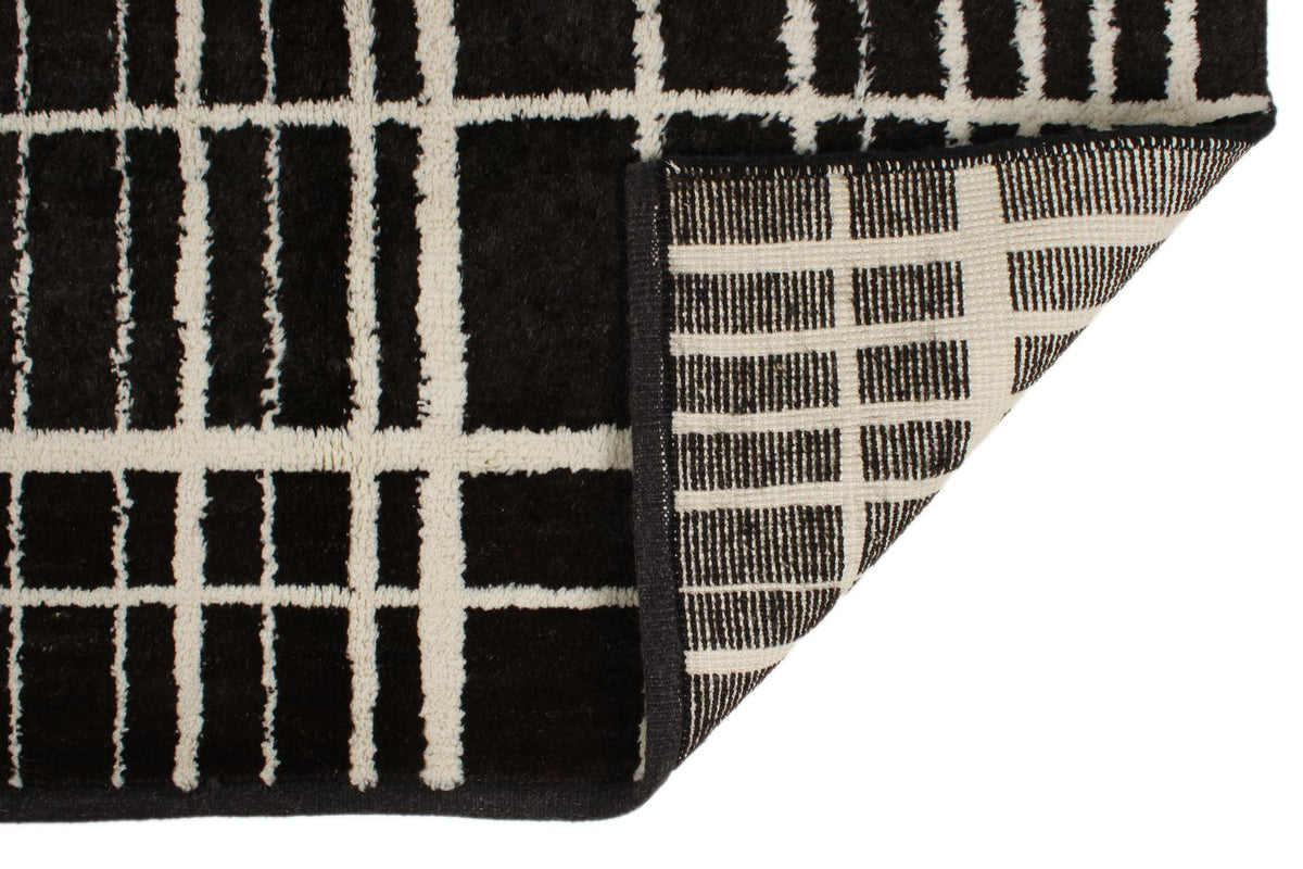 9x12 Black and Beige Modern Contemporary Rug