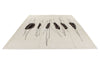 9x12 White and Black Modern Contemporary Rug