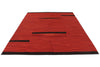 7x10 Red and Black Turkish Tribal Rug
