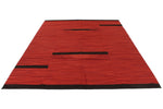 7x10 Red and Black Turkish Tribal Rug