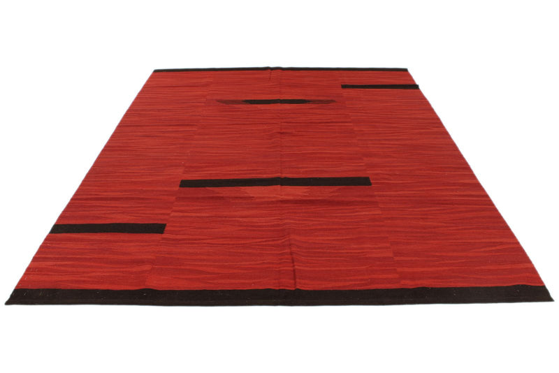 7x10 Red and Black Turkish Tribal Rug