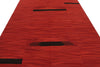 7x10 Red and Black Turkish Tribal Rug