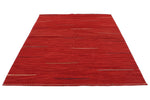 6x8 Red and Multicolor Turkish Tribal Rug
