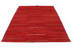 6x8 Red and Multicolor Turkish Tribal Rug