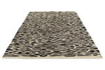 7x10 Black and White Turkish Tribal Rug