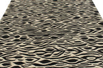 7x10 Black and White Turkish Tribal Rug