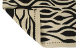 7x10 Black and White Turkish Tribal Rug