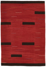 6x8 Red and Black Turkish Tribal Rug