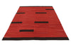 6x8 Red and Black Turkish Tribal Rug
