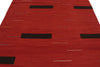6x8 Red and Black Turkish Tribal Rug
