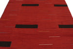 6x8 Red and Black Turkish Tribal Rug