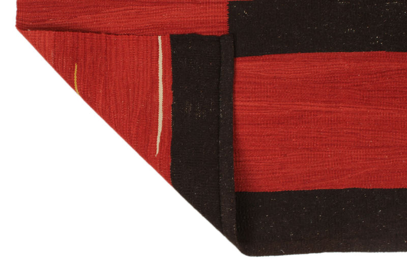 6x8 Red and Black Turkish Tribal Rug