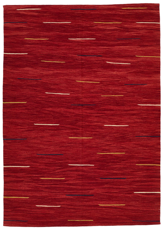 6x8 Red Turkish Tribal Rug