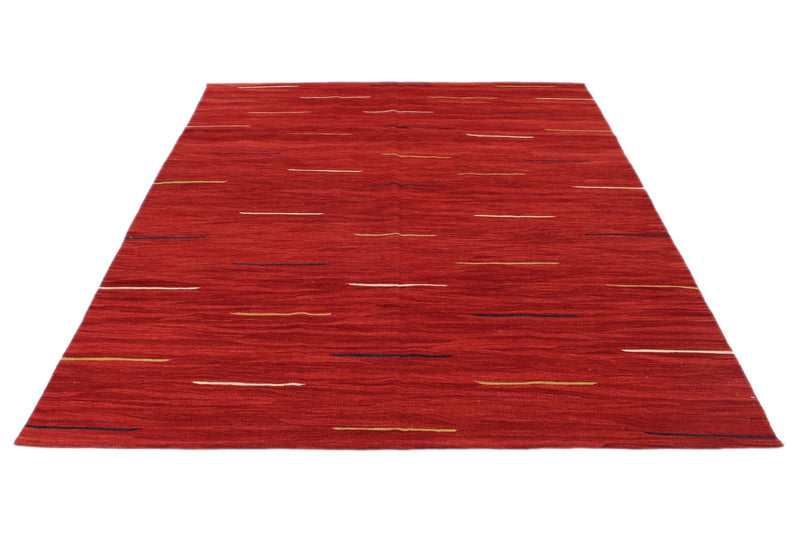6x8 Red Turkish Tribal Rug