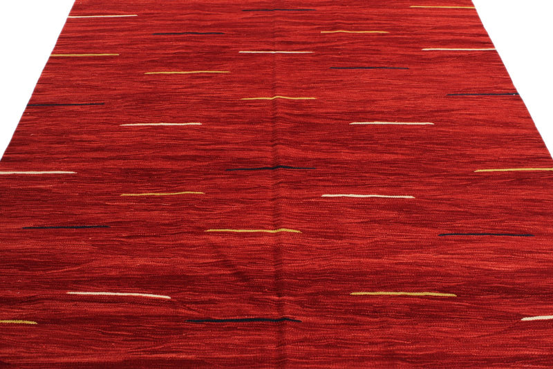 6x8 Red Turkish Tribal Rug