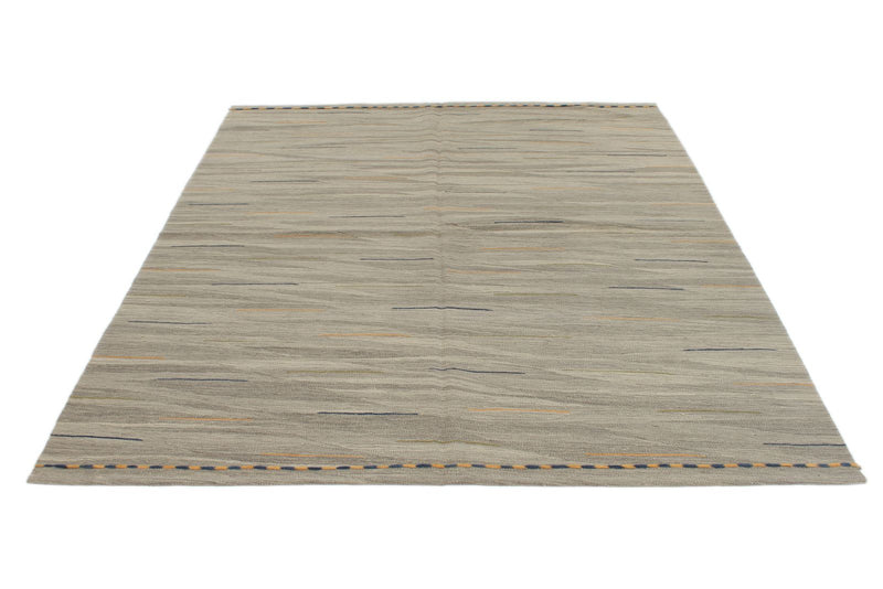 6x8 Gray Turkish Tribal Rug