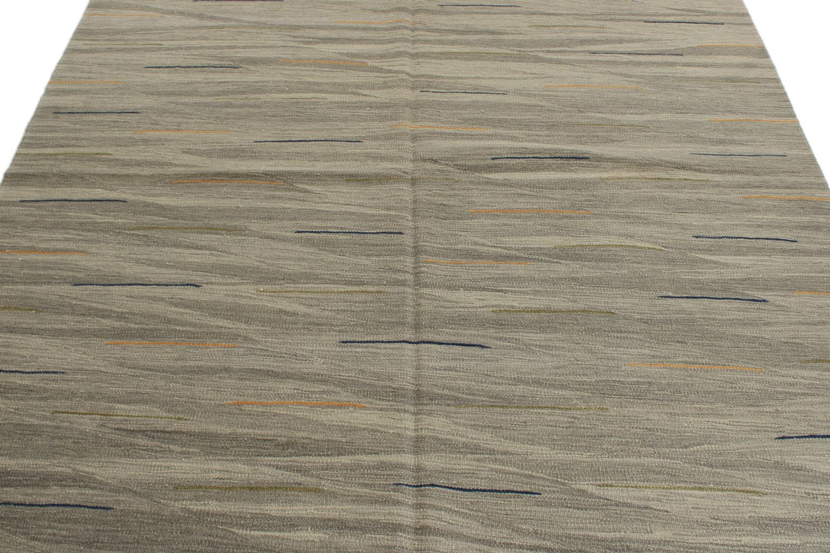 6x8 Gray Turkish Tribal Rug