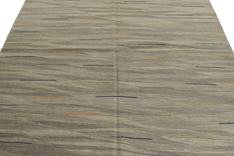 6x8 Gray Turkish Tribal Rug