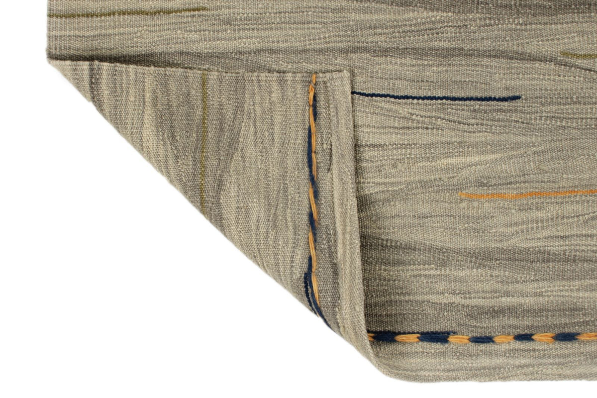 6x8 Gray Turkish Tribal Rug