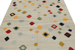 6x8 Gray and Multicolor Turkish Tribal Rug