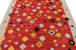 6x8 Red and Gray Turkish Tribal Rug