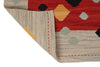 6x8 Red and Gray Turkish Tribal Rug