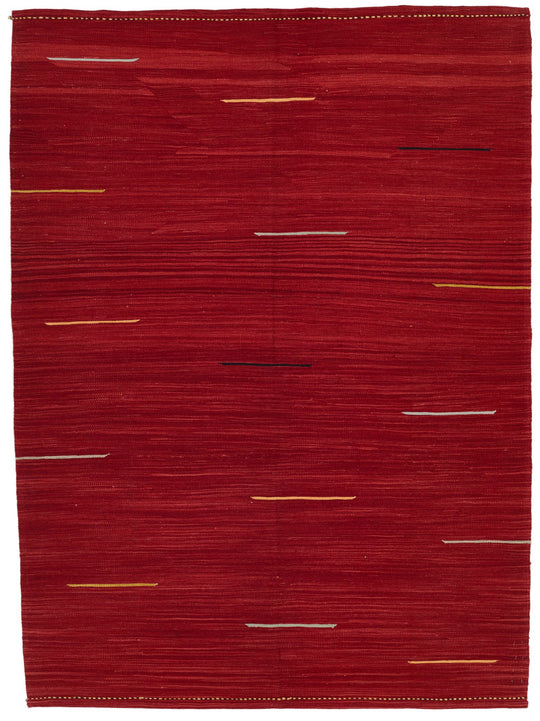 6x8 Red Turkish Tribal Rug