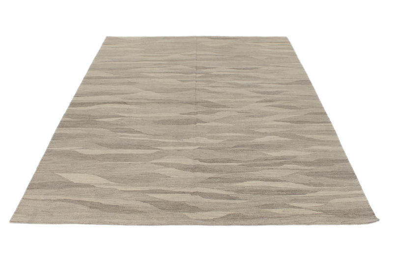 6x8 Gray Turkish Tribal Rug