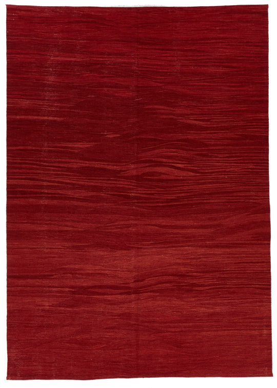 7x9 Red Turkish Tribal Rug