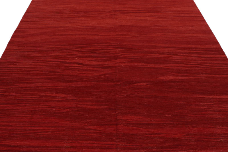 7x9 Red Turkish Tribal Rug