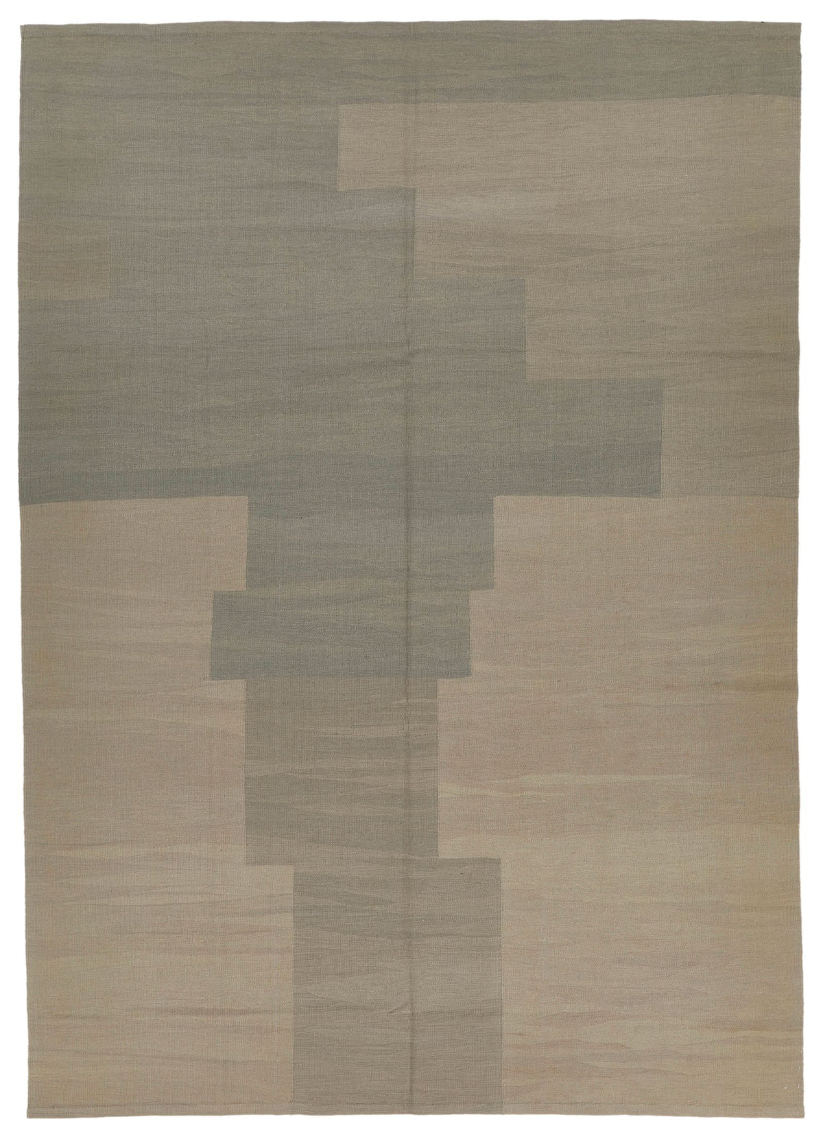 7x10 Gray and Brown Turkish Tribal Rug