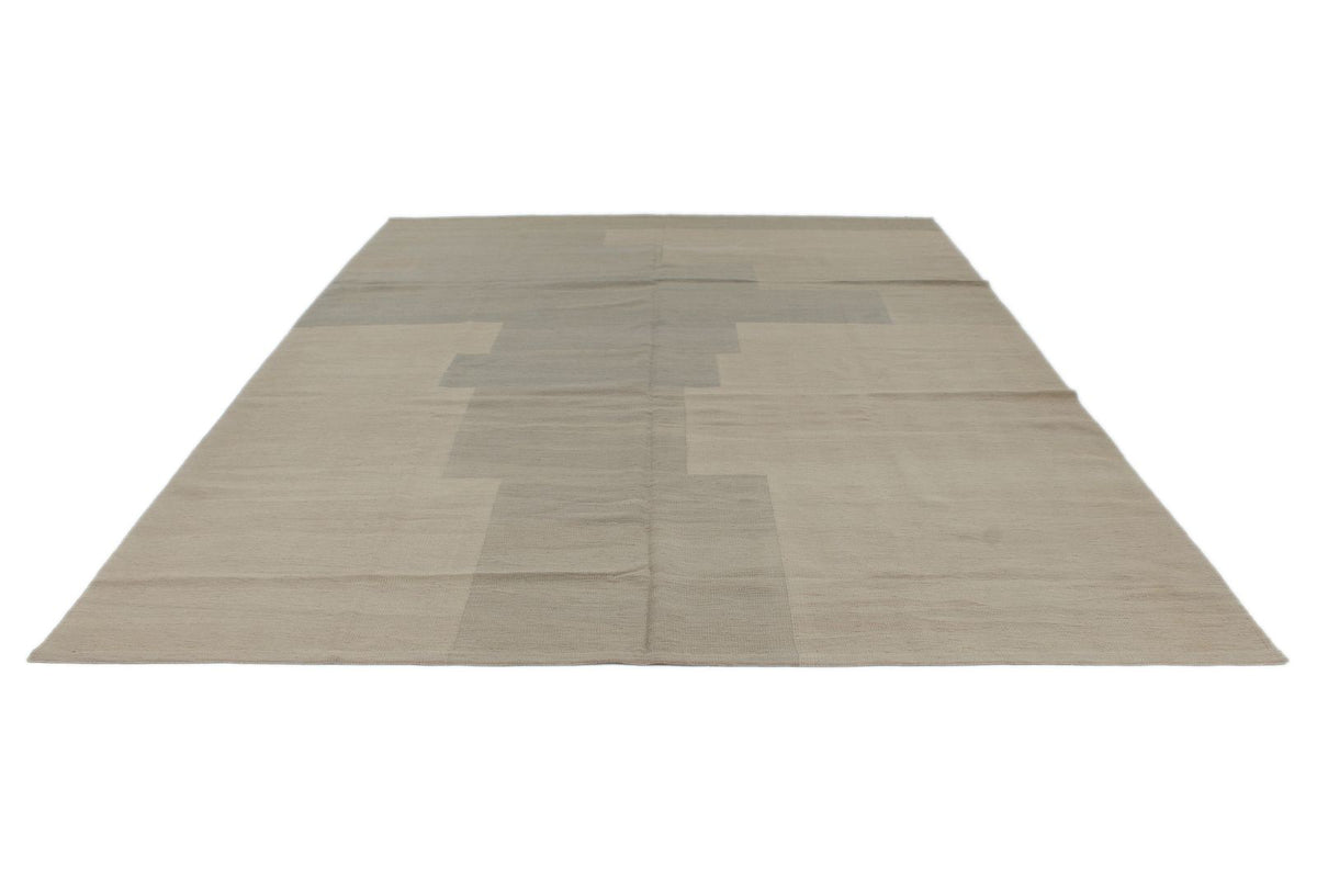 7x10 Gray and Brown Turkish Tribal Rug