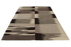 7x11 Black and White Turkish Tribal Rug