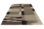 7x11 Black and White Turkish Tribal Rug
