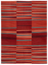 7x10 Red and Multicolor Turkish Tribal Rug