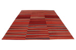 7x10 Red and Multicolor Turkish Tribal Rug
