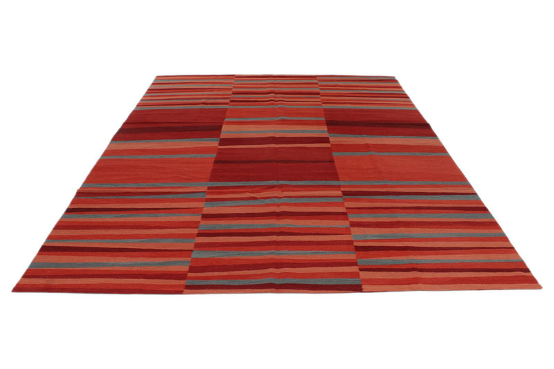 7x10 Red and Multicolor Turkish Tribal Rug