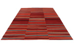 7x10 Red and Multicolor Turkish Tribal Rug
