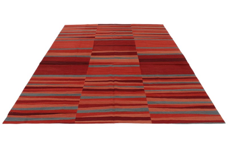 7x10 Red and Multicolor Turkish Tribal Rug