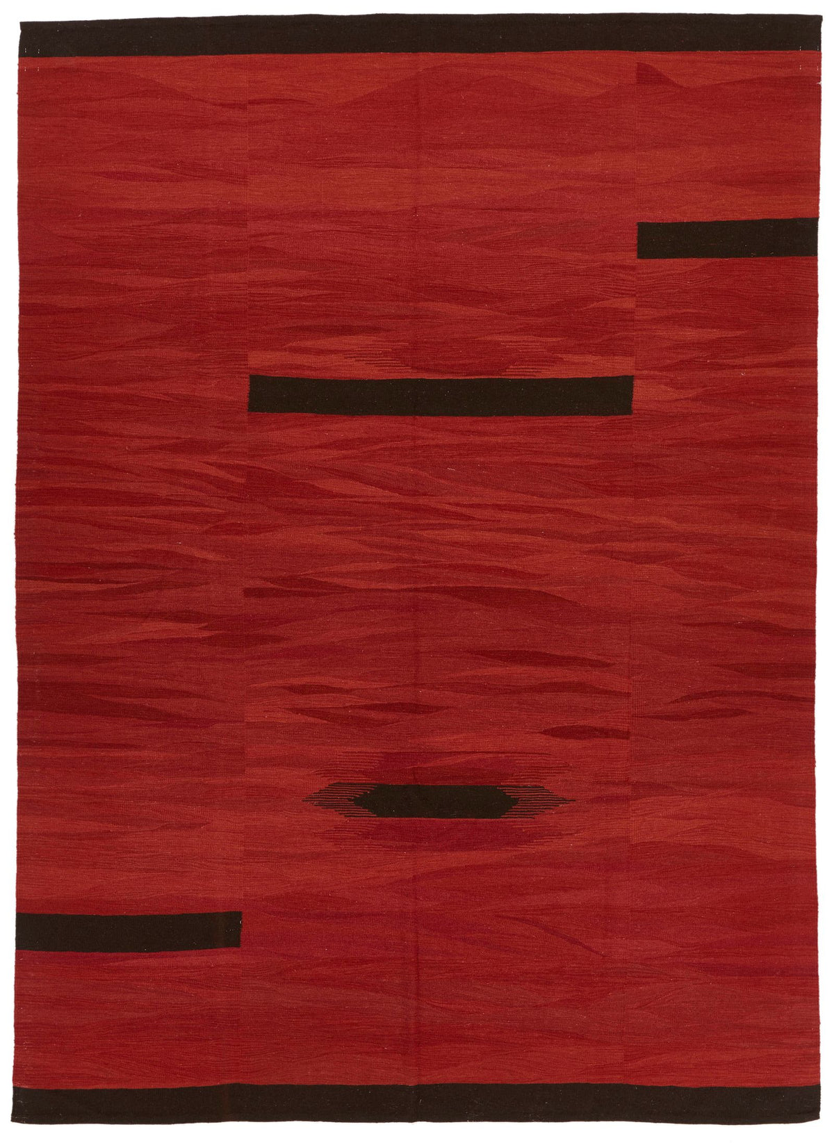 7x10 Red and Black Turkish Tribal Rug